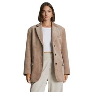 Everlane The Corduroy ‘80s Blazer Jacket. Taupe Grey Tan Size 6 #727 NWOT